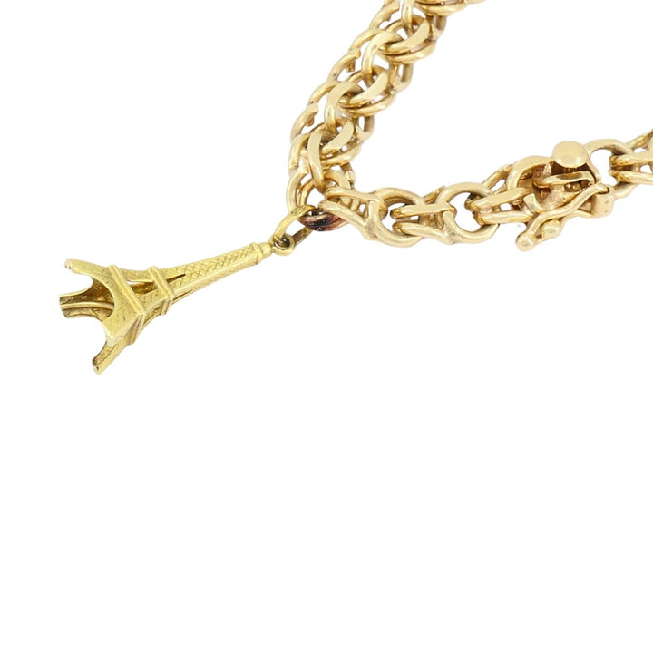 Vintage 14k 18k Gold Charm Bracelet