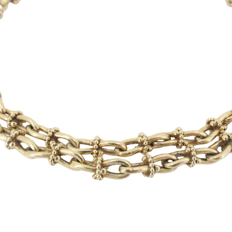 Vintage 14k Gold Nautical Chain Necklace Mariner Link Design