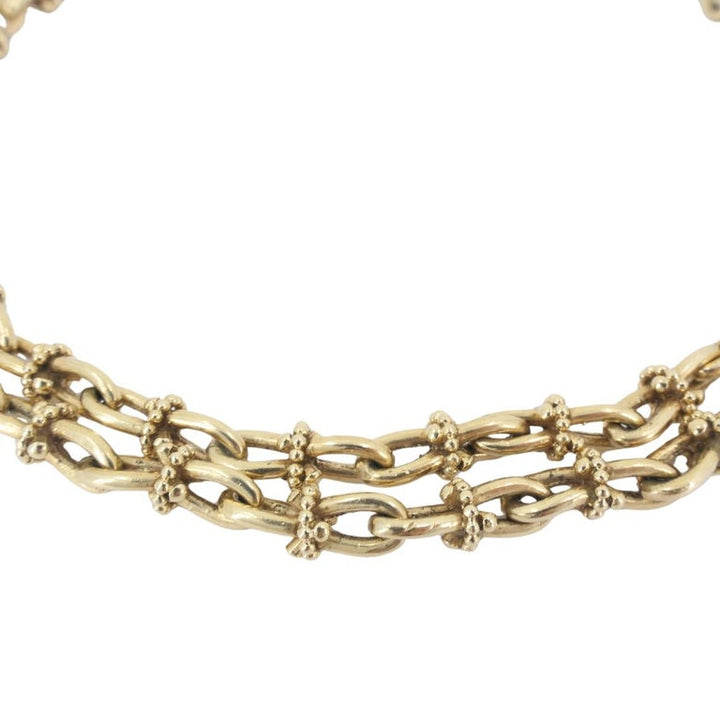 Vintage 14k Gold Nautical Chain Necklace Mariner Link Design