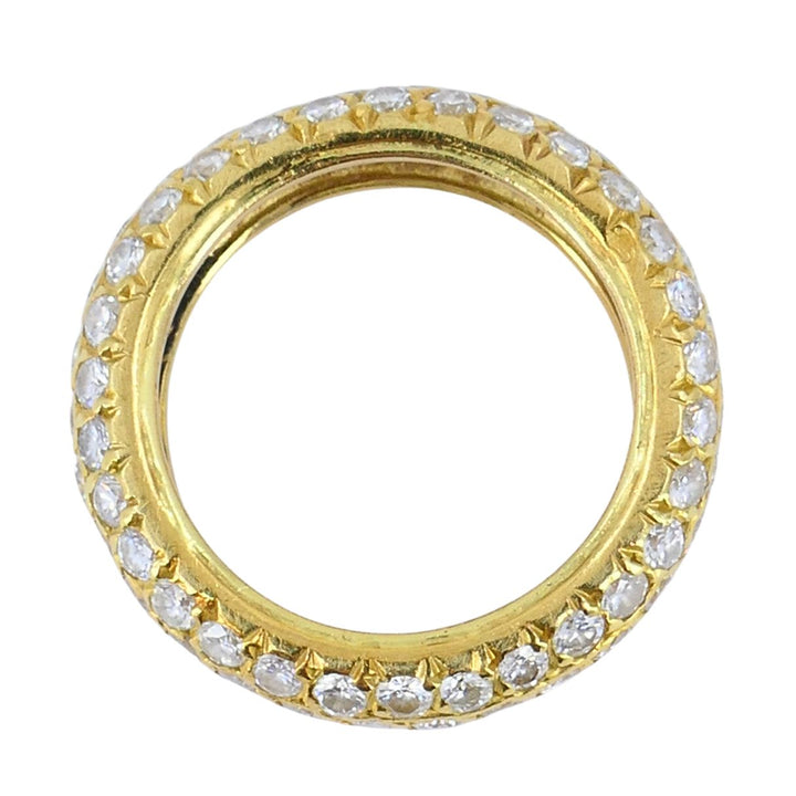 French 18k Gold Diamond Vintage Band Ring