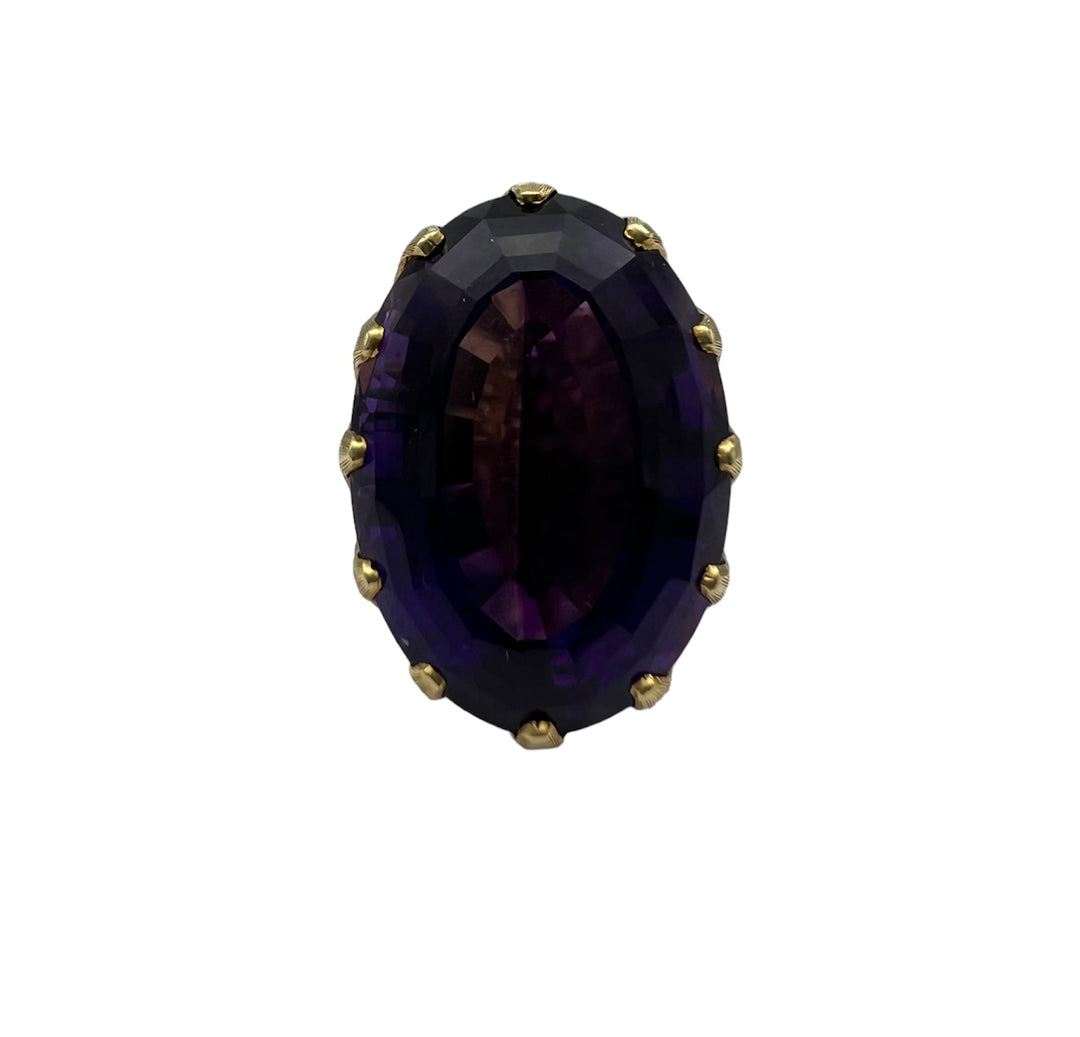 Buccellati Gold Cocktail Ring Amethyst