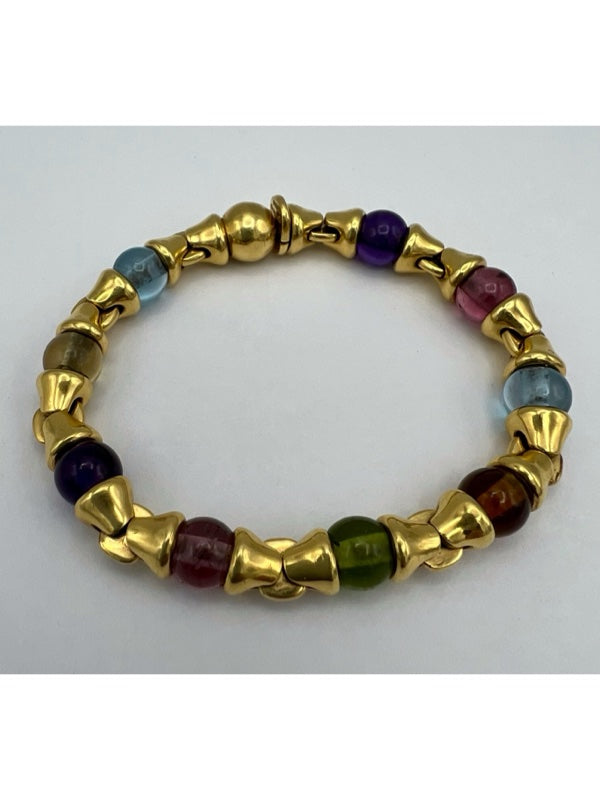 Bulgari Gold Bracelet with Gemstones 1990s