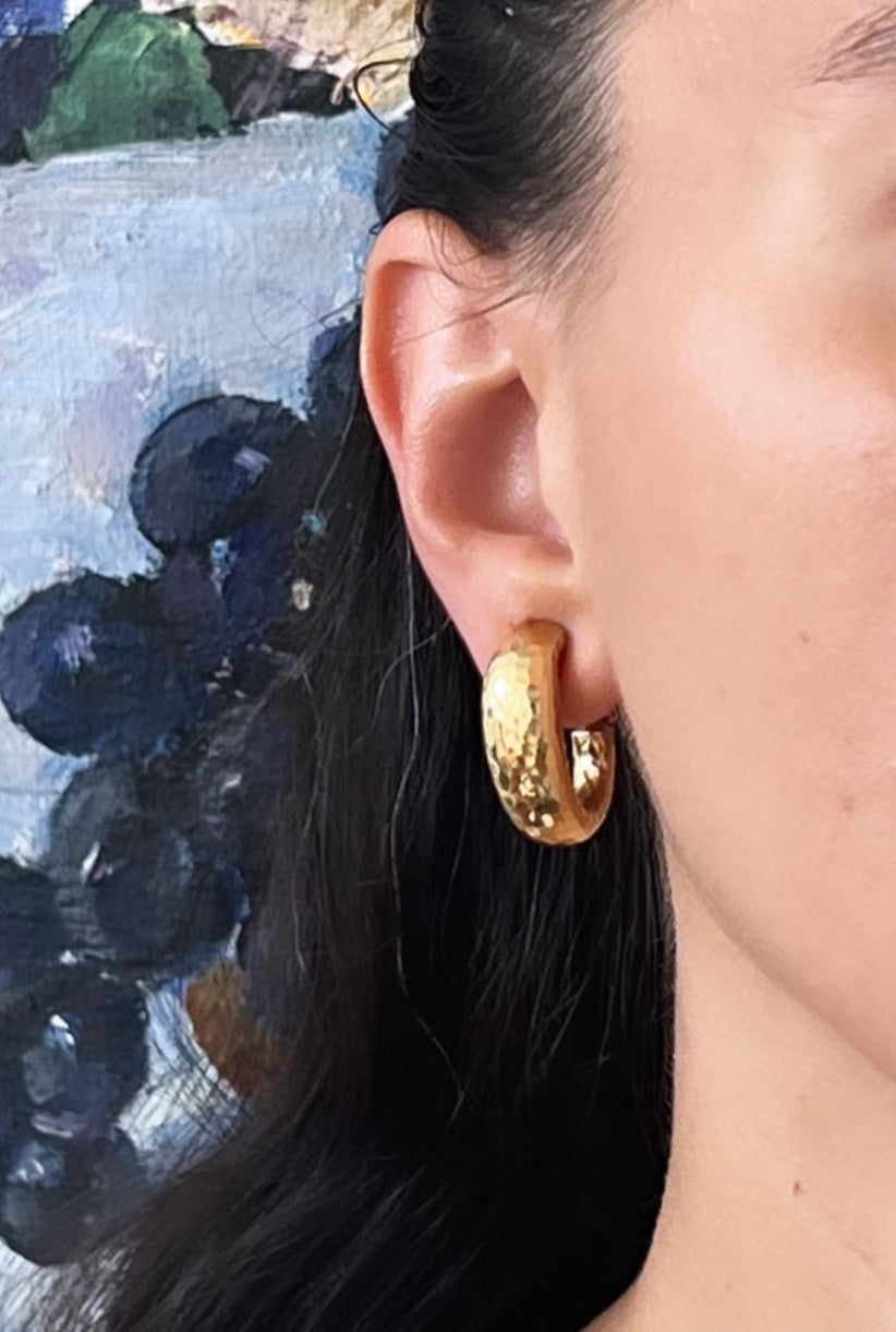 David Webb Gold Hoop Earrings