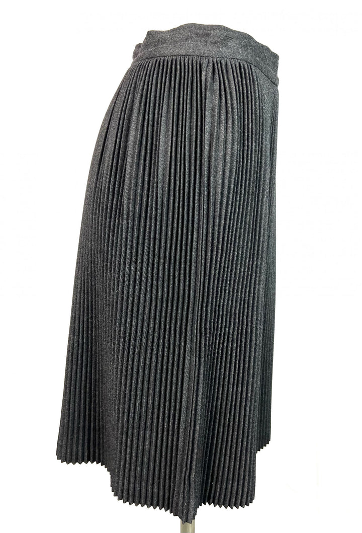 Valentino Boutique Pleated Midi Skirt, Grey Size 12