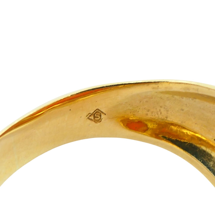 H. Stern Coral Ring 18k Gold Vintage Jewelry