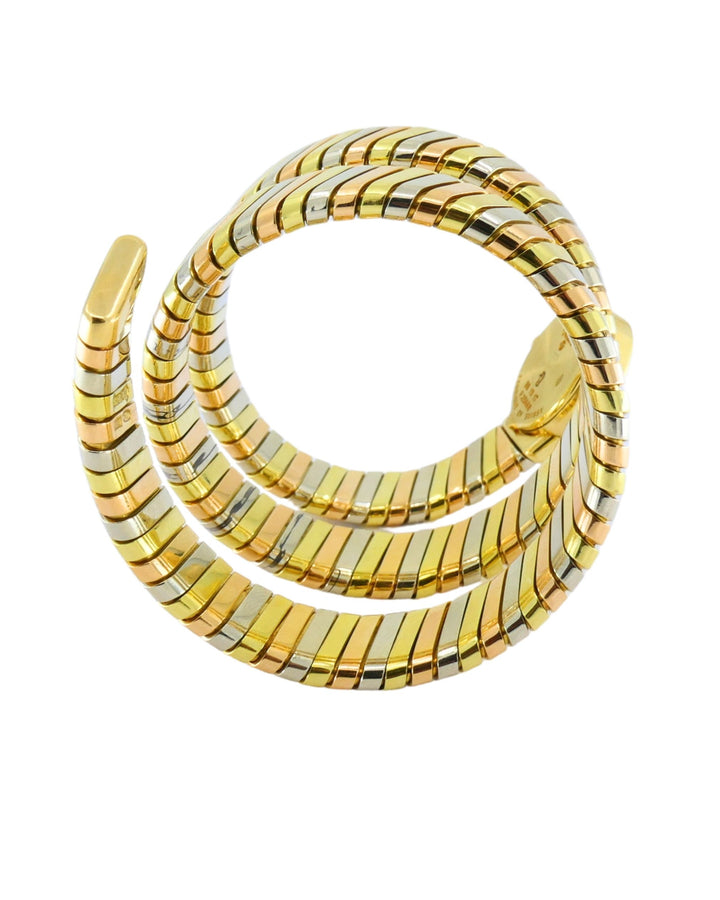 Bvlgari Bulgari BB19 Tubogas Tri-Color Gold Wrap Watch