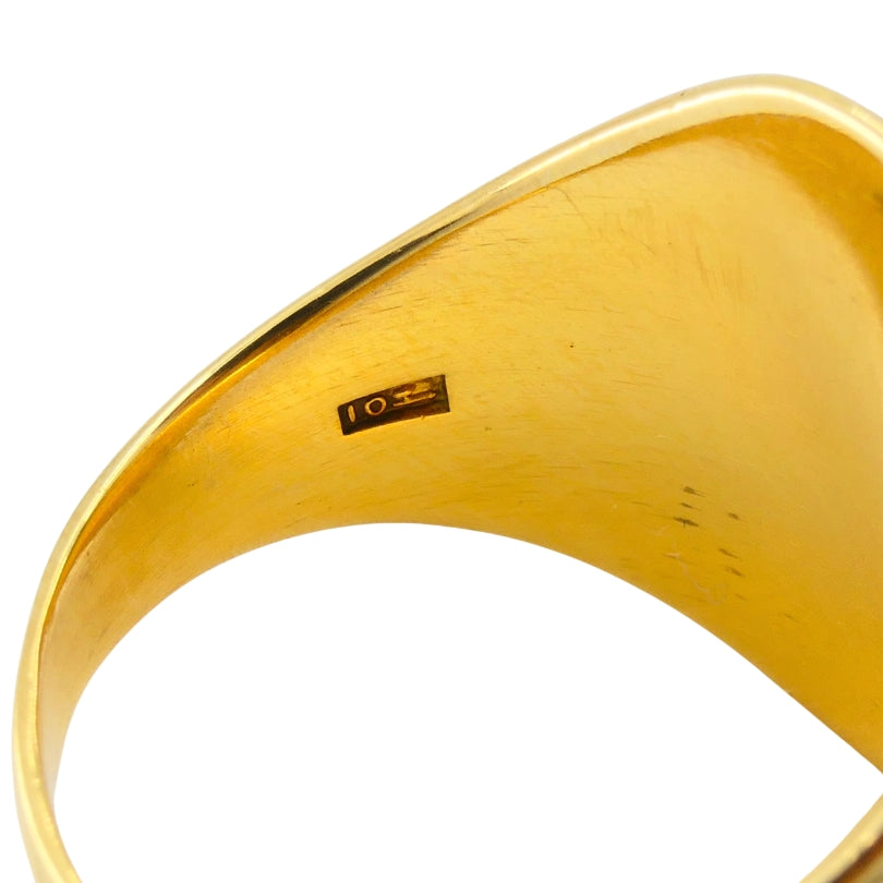 Vintage 10k Gold Monogram Signet Ring