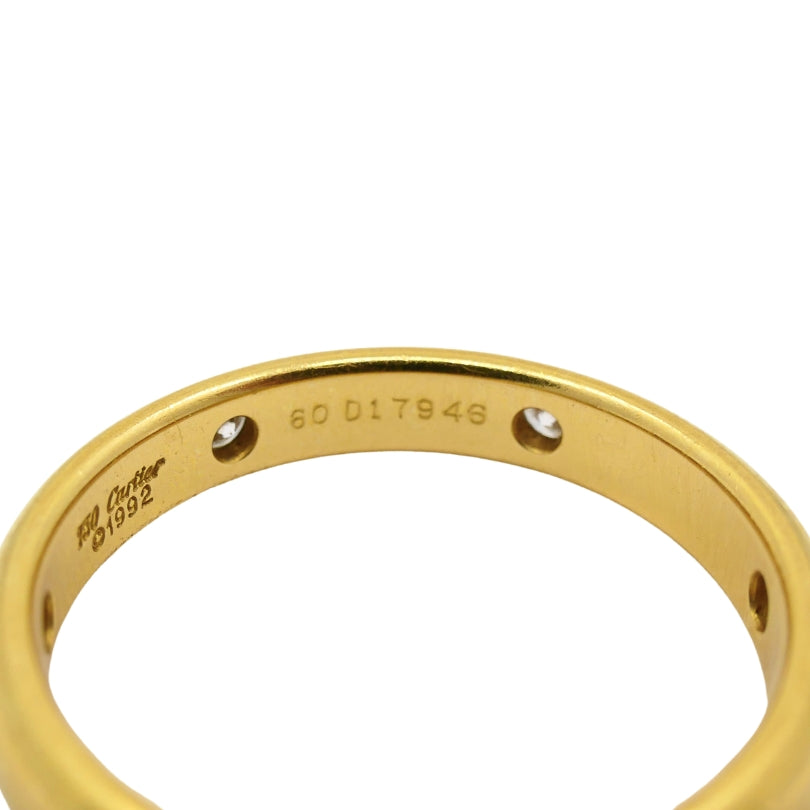 Cartier Stella Ring 18k Gold Diamond Band Vintage