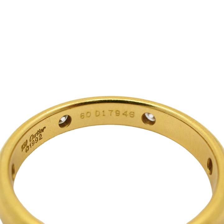 Cartier Stella Ring 18k Gold Diamond Band Vintage