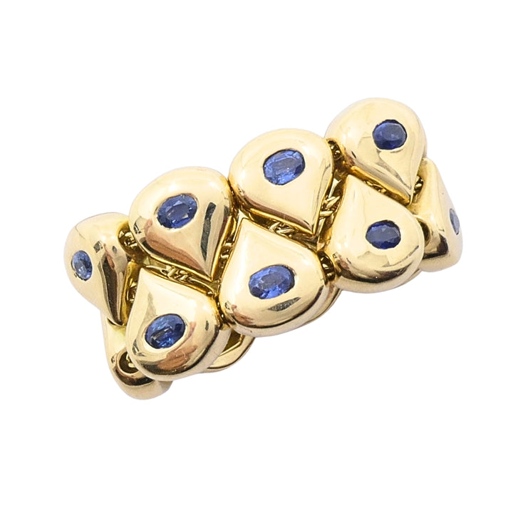 Chaumet Paris Tsouka 18k Gold Flexible Sapphire Teardrop Ring