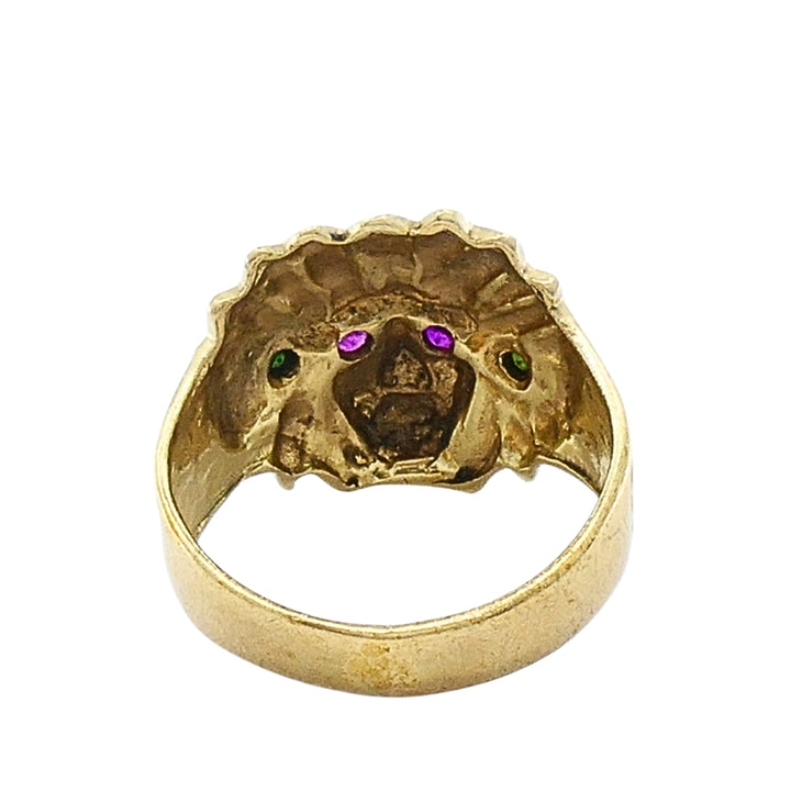 Vintage 10k Gold Native American Headdress Ring