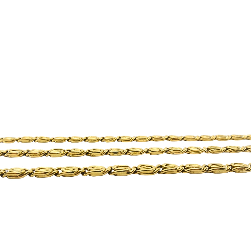 Vintage 18k Gold S-Link Chain Necklace