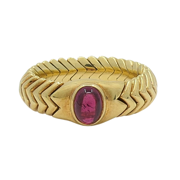 Bvlgari  Spiga 18K Gold Tourmaline Ring