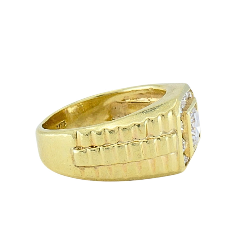 Vintage 14K Gold Diamond Men's Ring