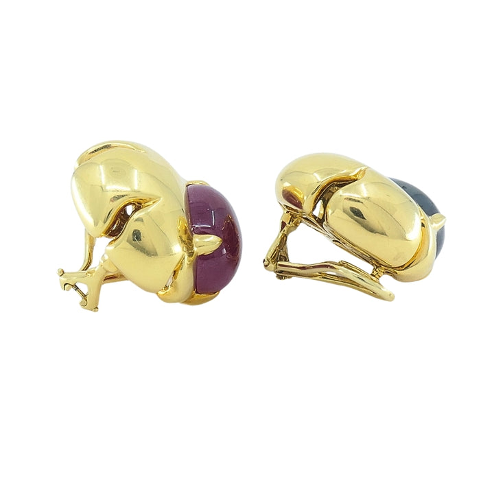 Seaman Schepps Earrings 18k Gold Gemstone