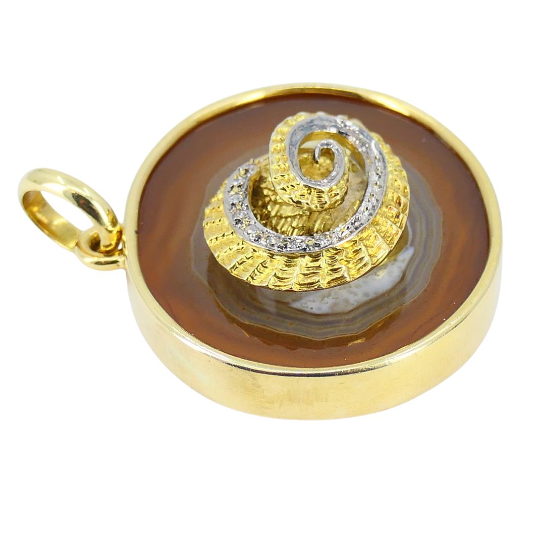 Vintage 18k Gold Diamond Ruby Aries Ram Astrology Pendant