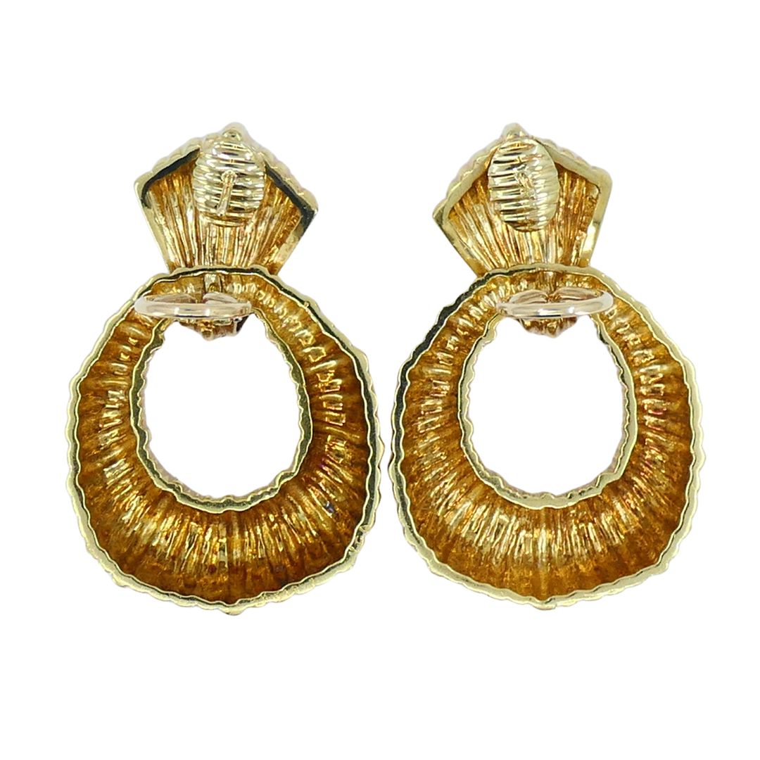 Van Cleef & Arpels 18k Gold Door Knocker Earrings