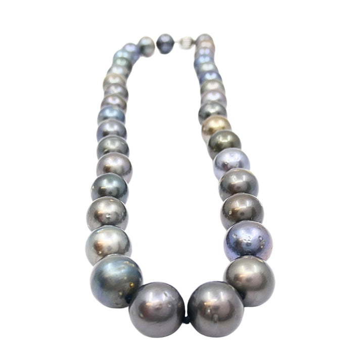 Tahitian Pearl Necklace 14k Gold Clasp