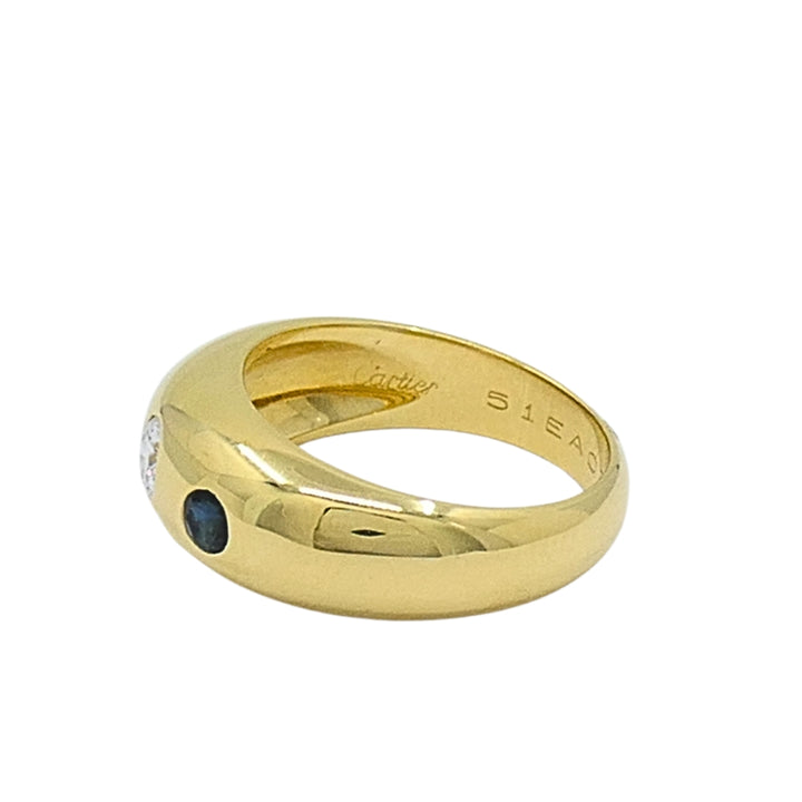 Cartier 18k Gold Diamond Sapphire Daphne Ring
