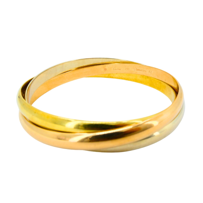 Cartier Trinity Bracelet 18k Yellow White Rose Gold Estate Jewelry