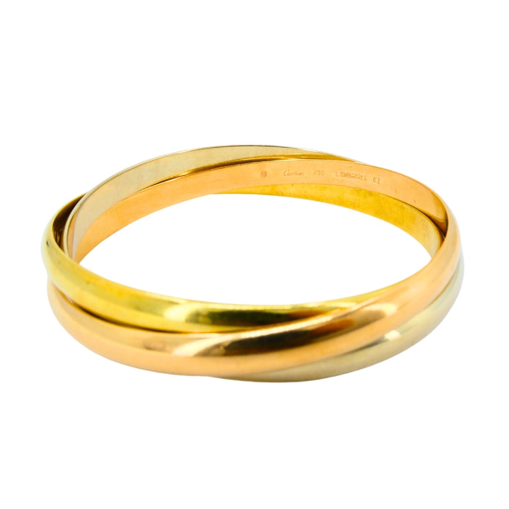 Cartier Trinity Bracelet 18k Yellow White Rose Gold Estate Jewelry