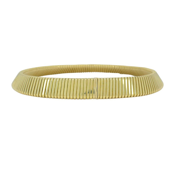 Vintage Carlo Weingrill 18k Gold Tubogas Choker Necklace