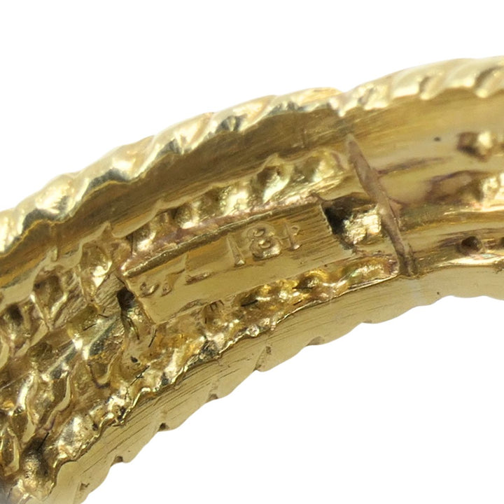 Vintage 18k Yellow Gold and 14k White Gold Diamond Dome Cocktail Ring