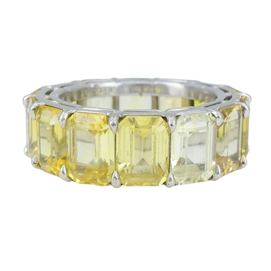 Bvlgari Yellow Sapphire Platinum Eternity Band Ring