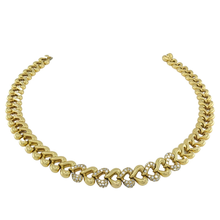 Van Cleef & Arpels 18k Gold Diamond Heart Necklace