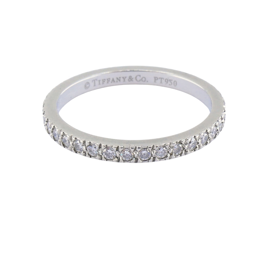 Vintage Tiffany & Co. Diamond Band Platinum Size 5.5 (51)