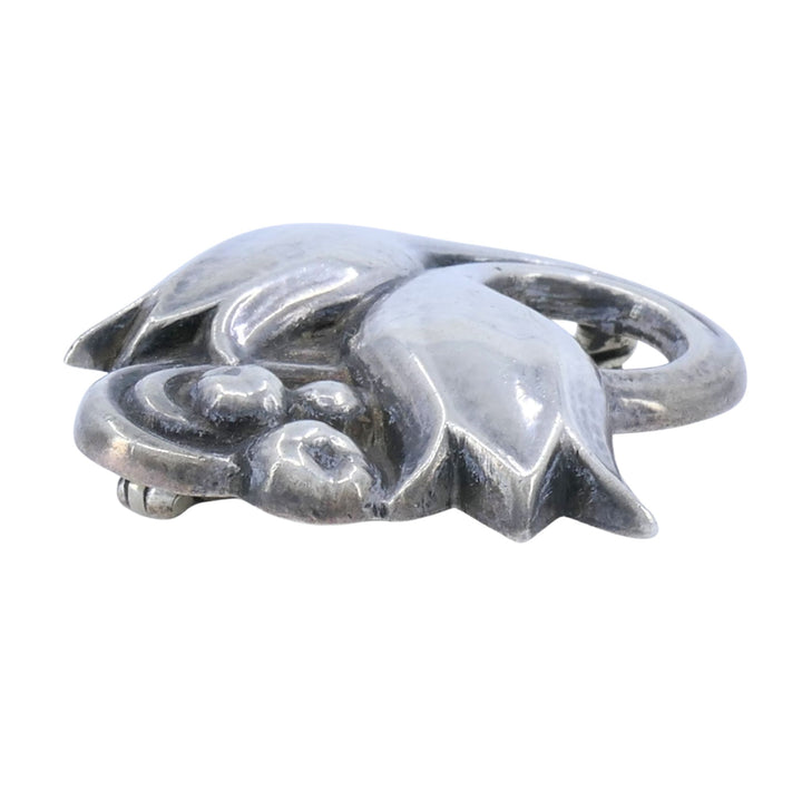 Georg Jensen 830 Silver Tulip Brooch No. 100, Denmark, 1933–1944