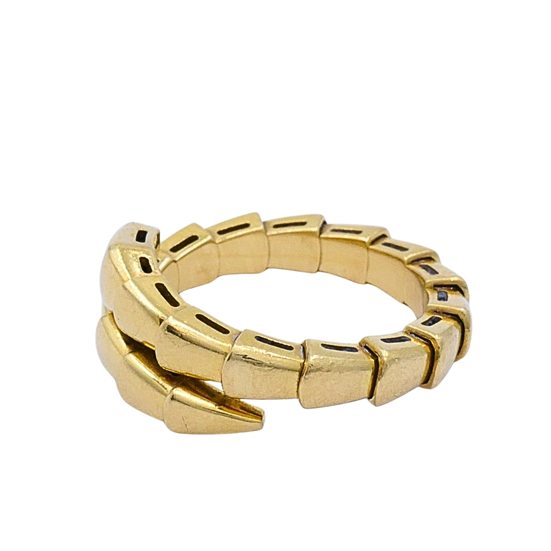 Bulgari Bvlgari Serpenti Viper 18k Gold Single Coiled Snake Ring