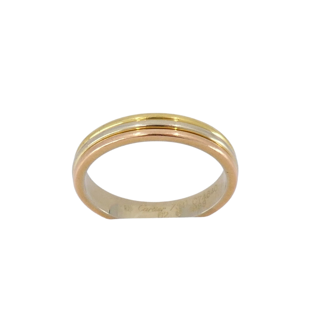 Cartier Trinity Band 18k Gold Men Rings Size 10 Original Box