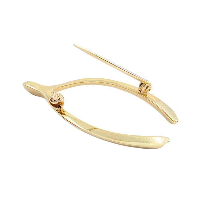 Tiffany & Co. 14k Yellow Gold Wishbone Brooch Pin