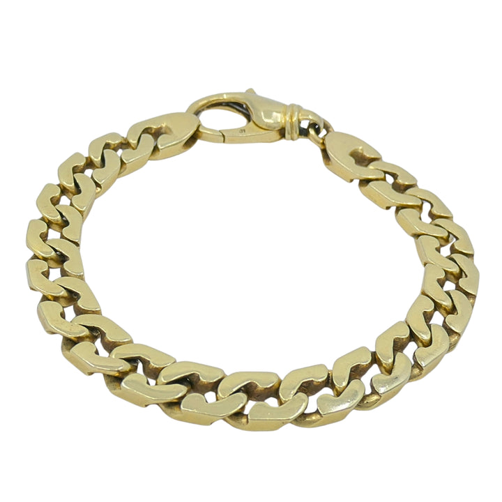 Vintage Italian 14K Gold Curb-Link Chain Bracelet