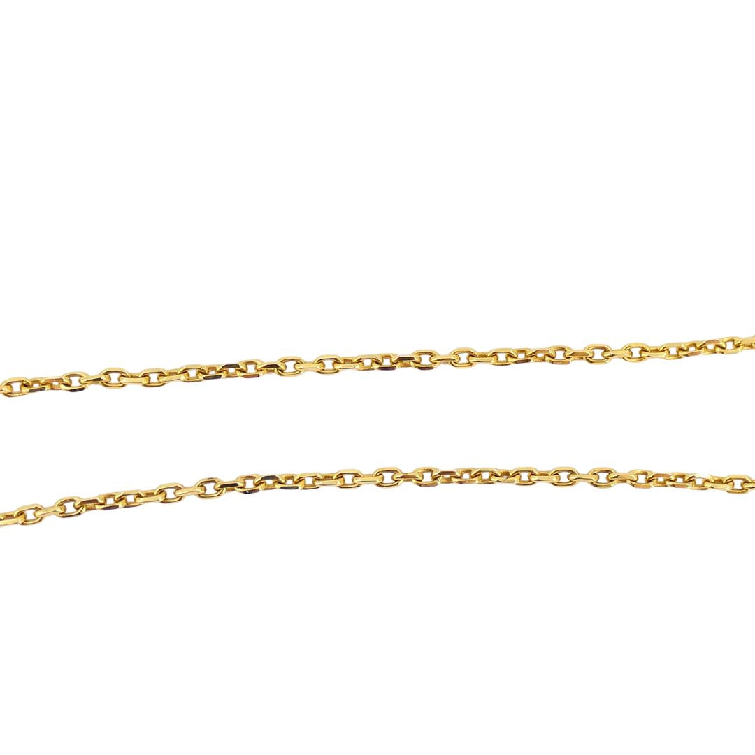 Vintage Fred Paris 18k Gold Diamond Ribbon Necklace