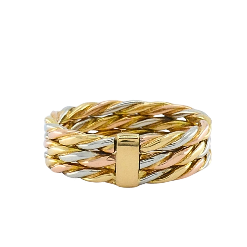 Cartier Les Must de Cartier 18k Gold Trinity Braided Ring