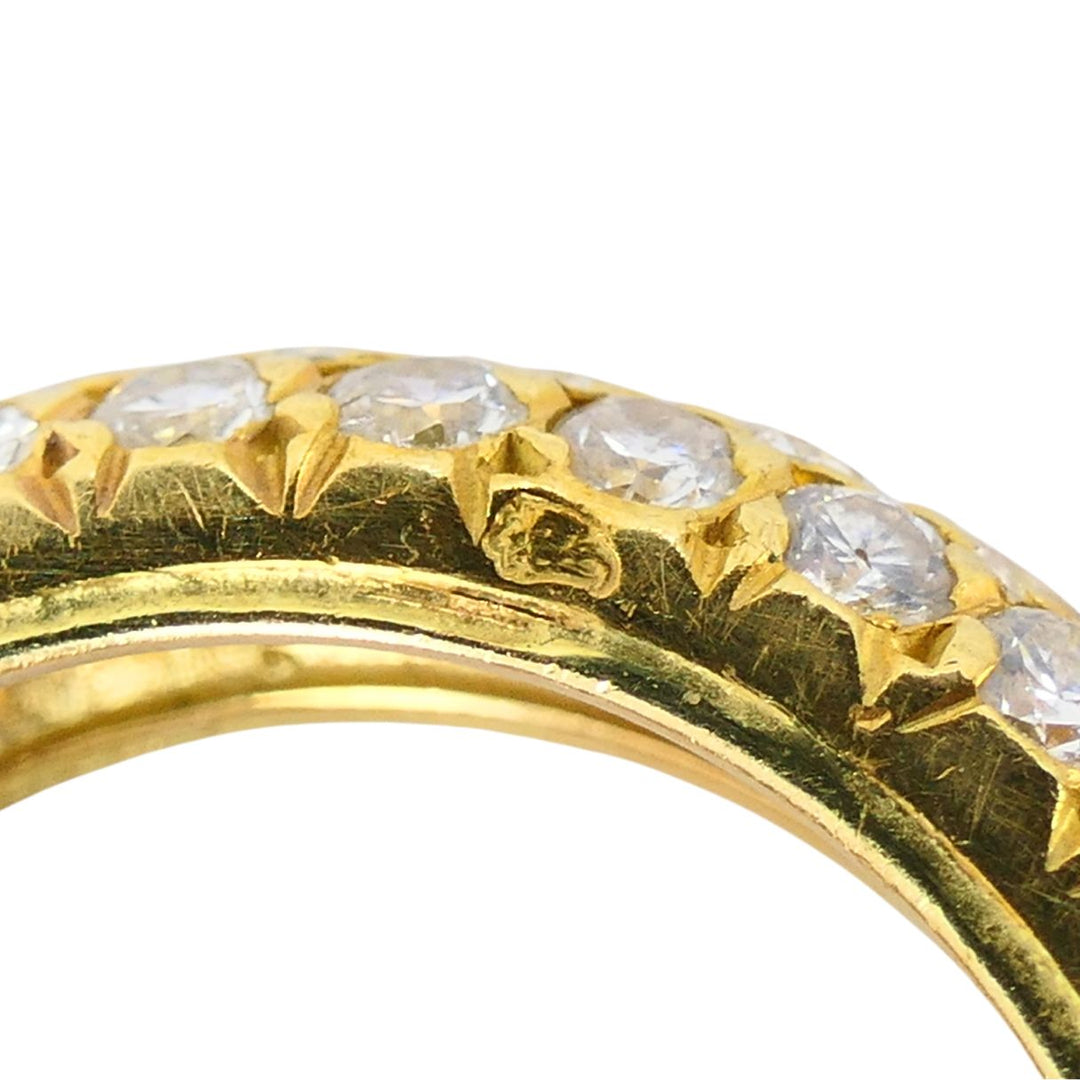 French 18k Gold Diamond Vintage Band Ring