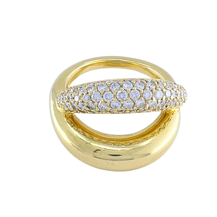 Mauboussin Paris 18k Gold Pavé Diamond Ring