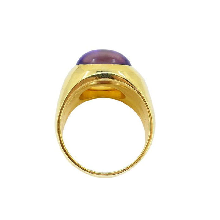 Vintage Bulgari Doppio 18k Gold Amethyst Citrine Ring