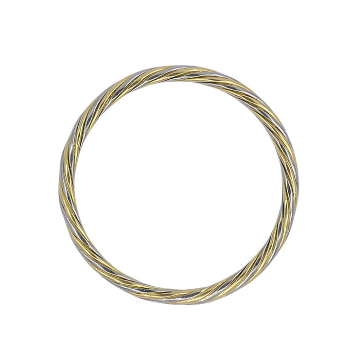 Van Cleef & Arpels Twisted Two-Tone 18k Gold Bangle Bracelet, 1970s