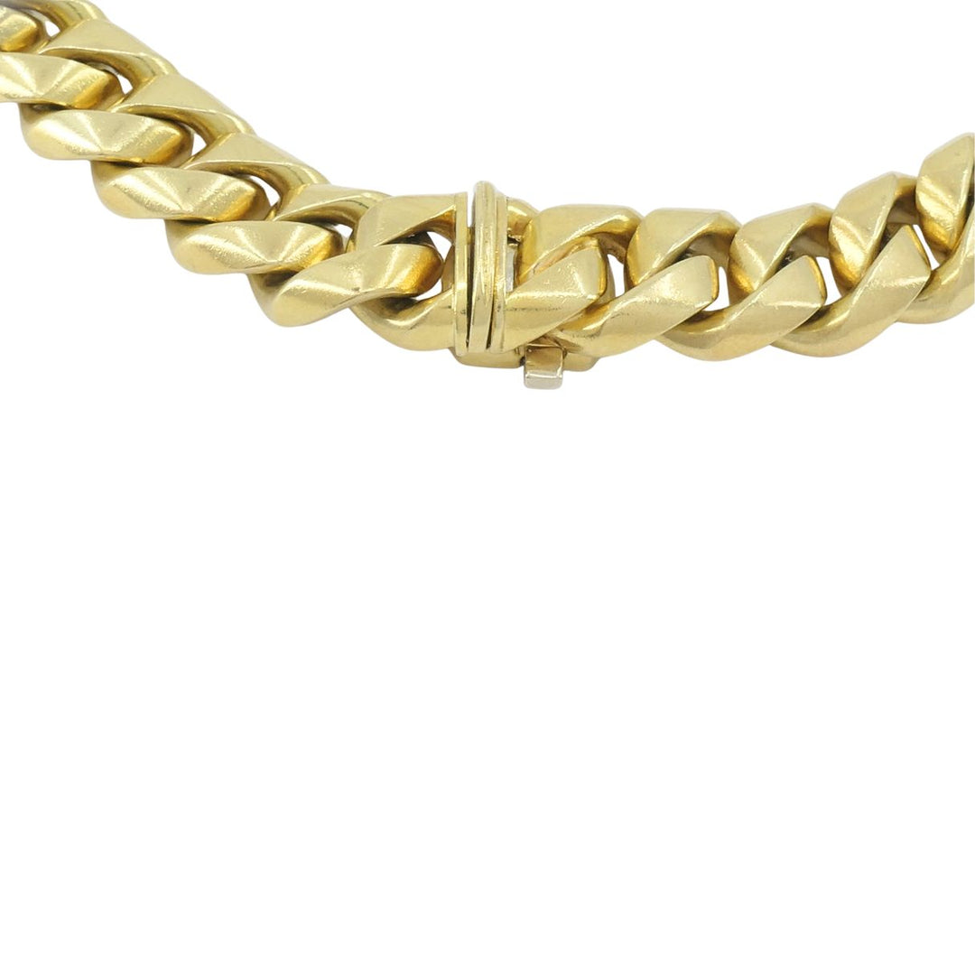 Vintage Bvlgari 18k Yellow Gold Heavy Curb Link Chain Bulgari Necklace