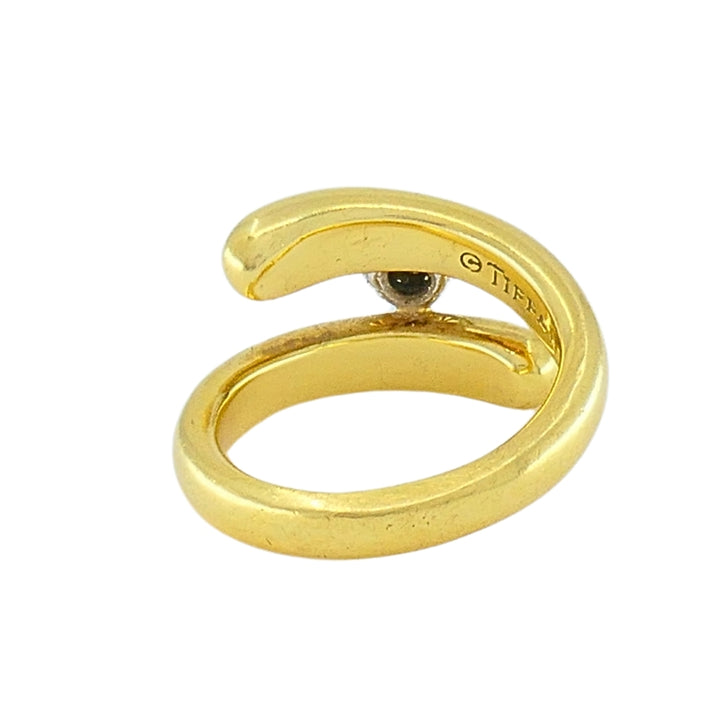 Tiffany & Co. 18k Gold & Platinum Pave Diamond Bypass Ring