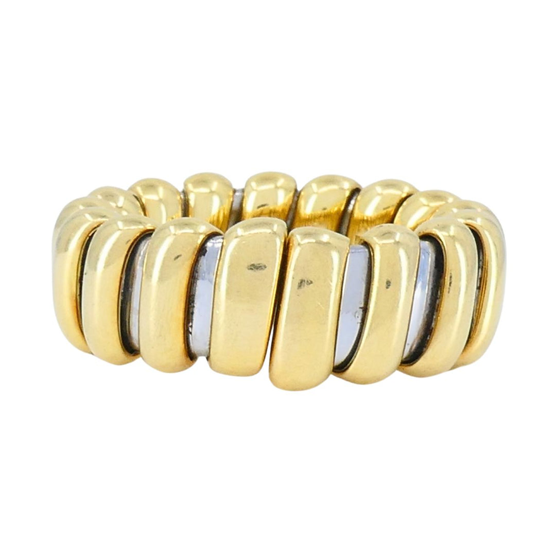 Vintage Bvlgari 18k Gold Stainless Steel Ring