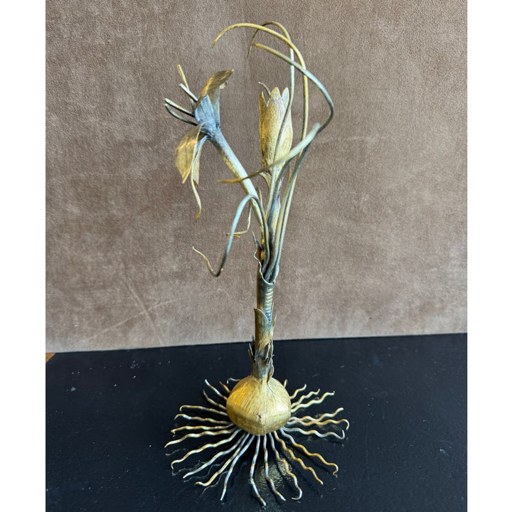 Vintage Tiffany & Co. Gilded Sterling Silver Botanical Floral Sculpture, Mexico