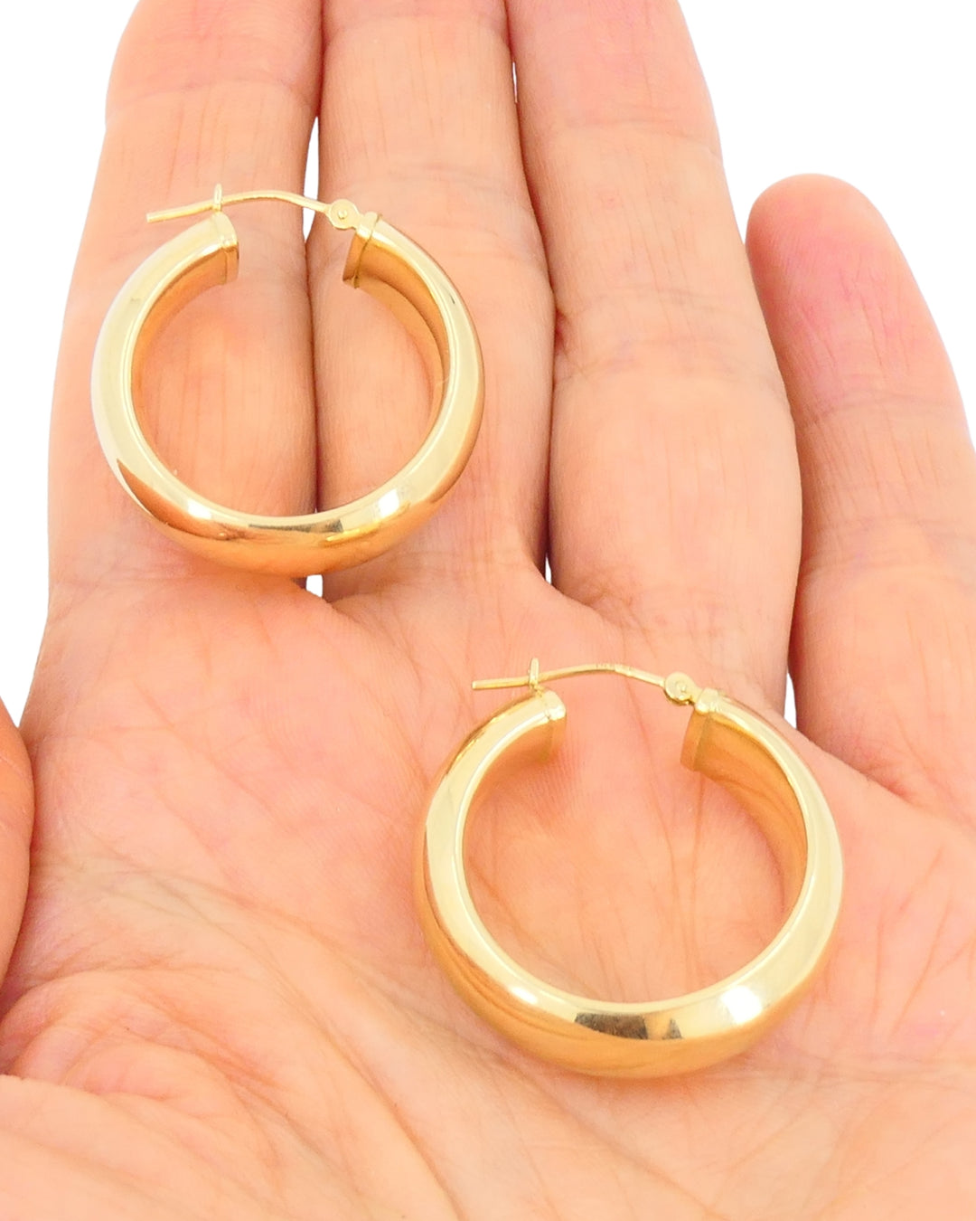 Vintage 14k Gold Hoop Earrings Estate Jewelry