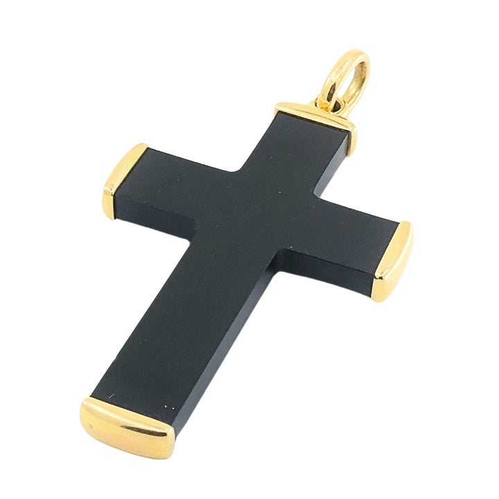 Pomellato Victoria Cross Black Jet 18K Gold Pendant