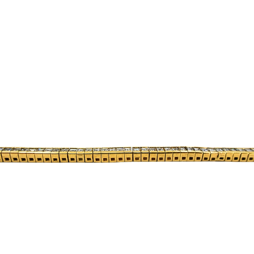 Vintage 18k Gold Diamond Tennis Bracelet, 3.79 Carats