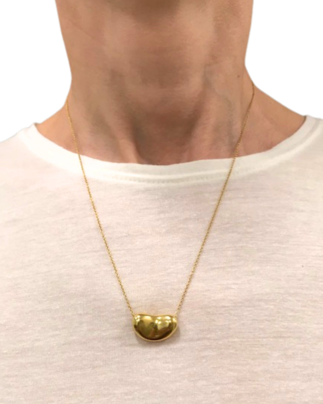 Tiffany & Co. Elsa Peretti Bean Necklace 18k Gold 18 mm