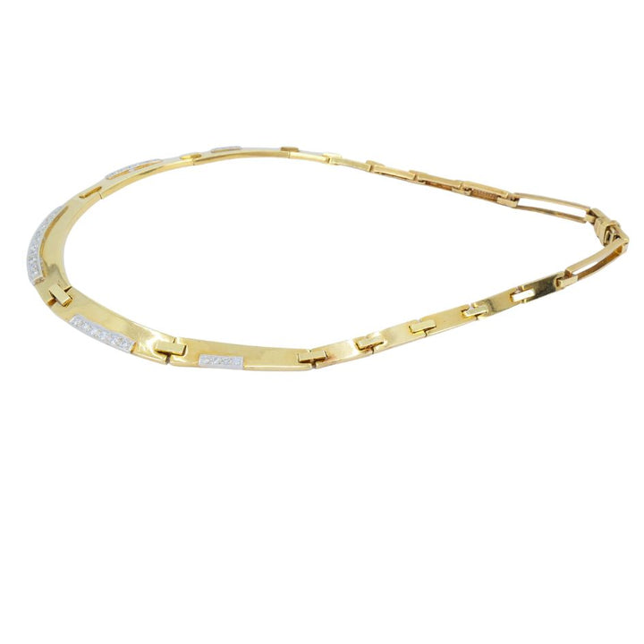 Vintage 14k Two-tone Gold Diamond Necklace